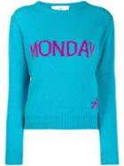 Alberta Ferretti Monday Intarsia Jumper - Blue