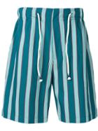 The Silted Company Striped Deck Shorts - Blue