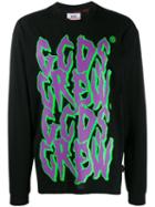 Gcds Graffiti Print Sweatshirt - Black