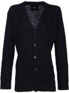Undercover V-neck Cardigan, Men's, Size: 4, Blue, Mohair/wool/nylon