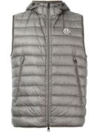Moncler Hooded Padded Gilet, Men's, Size: 2, Grey, Feather Down/polyamide