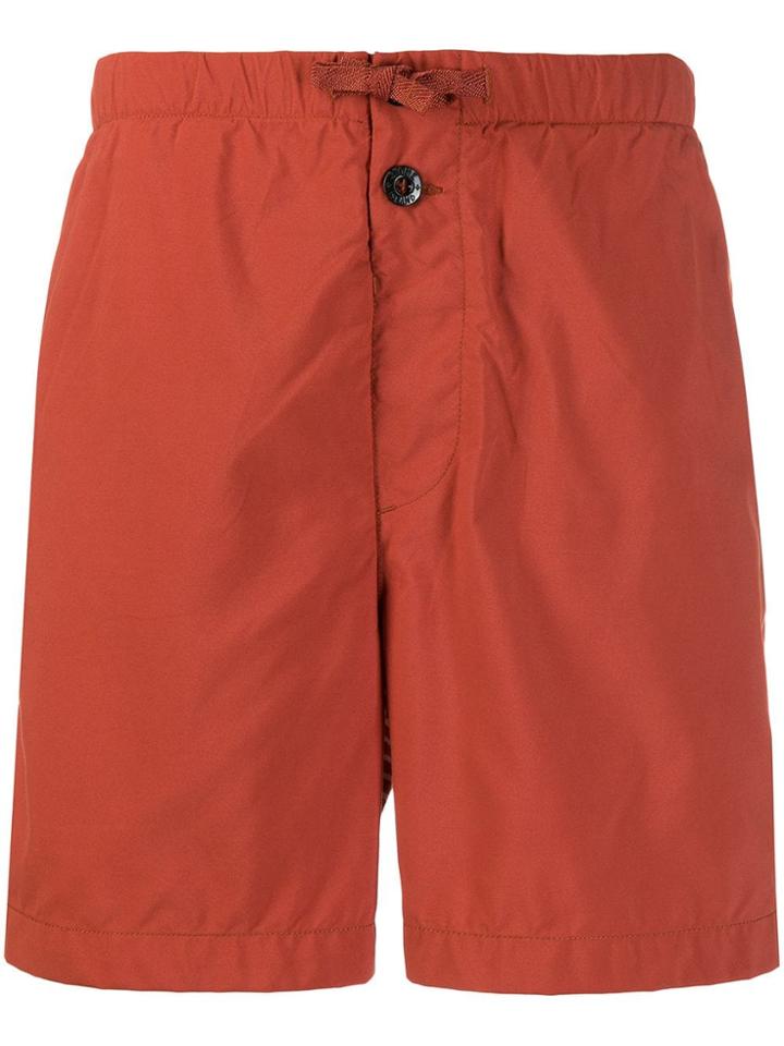 Stone Island Half Stripe Swim Shorts - Red