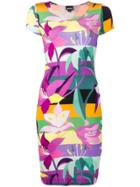Just Cavalli Floral Print T-shirt Dress - Purple