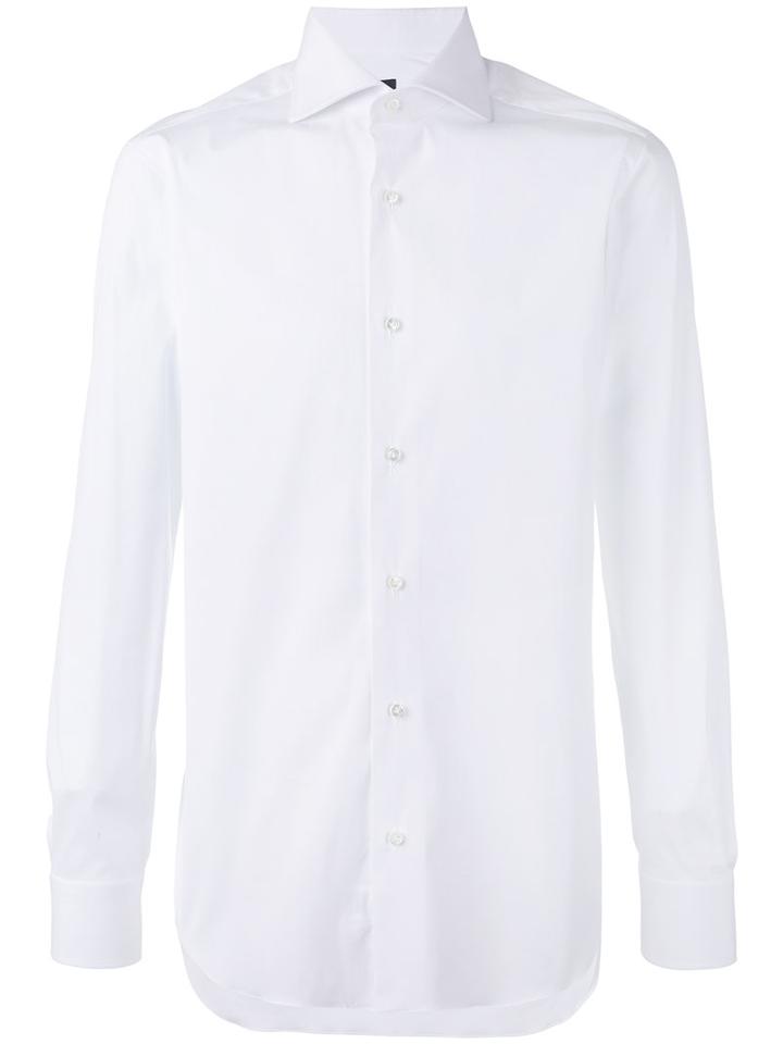 Barba - Poplin Shirt - Men - Cotton - 38, White, Cotton
