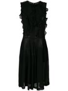 Comme Des Garçons Vintage Ruffled Sheer Dress - Black