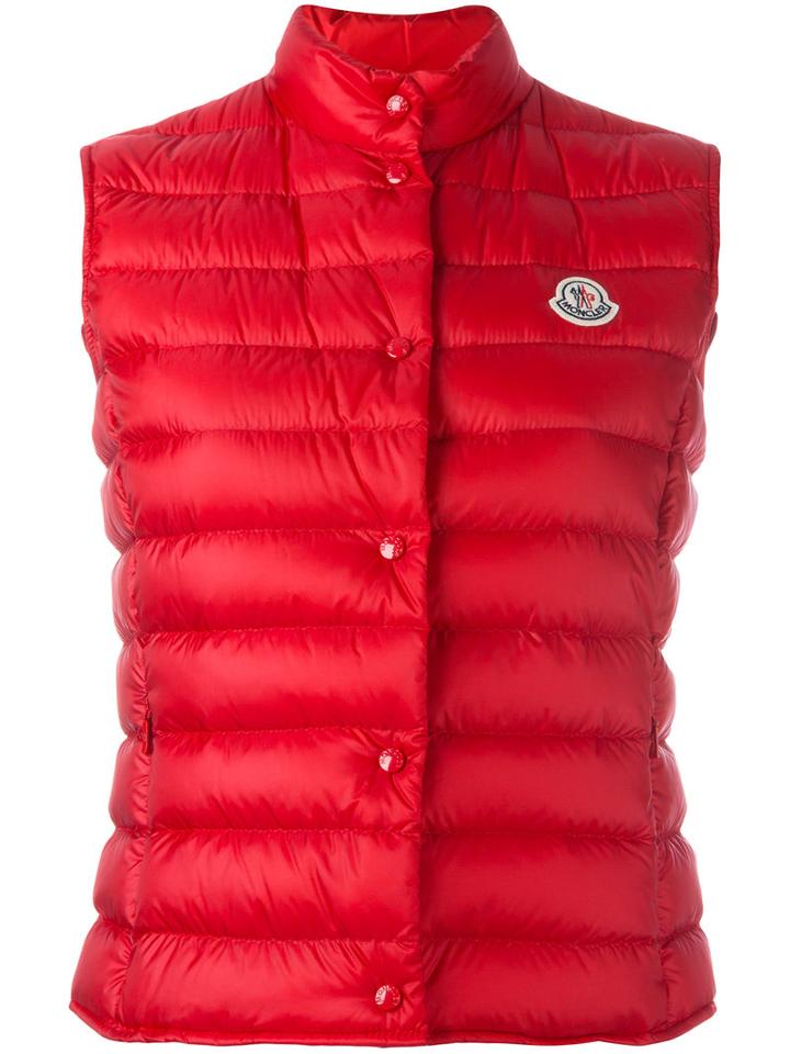 Moncler 'liane' Padded Gilet, Women's, Size: 0, Red, Polyamide/feather Down