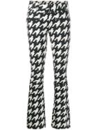 Perfect Moment Aurora Houndstooth Flared Trousers - Black