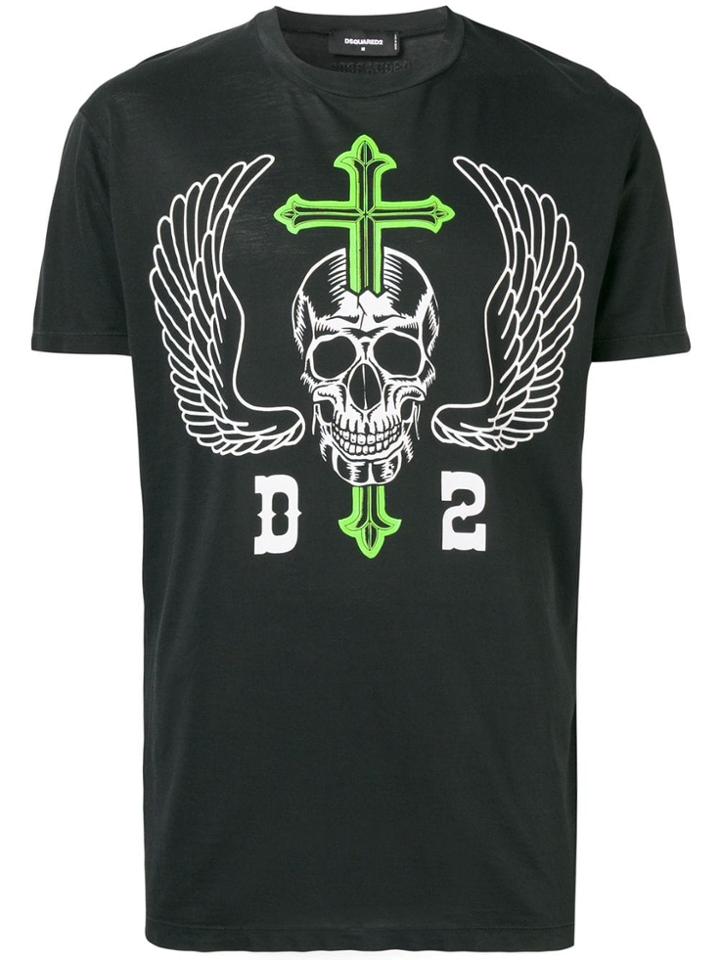 Dsquared2 Skull Print T-shirt - Black