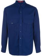 Sies Marjan Oskar Tech Twill Double-pocket Shirt - Blue