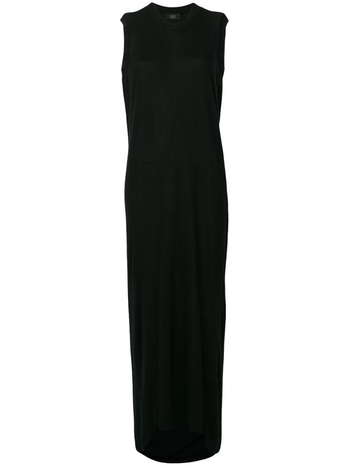 Maison Flaneur Neck Detail Sleeveless Dress - Black