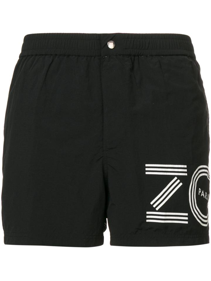 Kenzo Logo Swim Shorts - Black