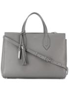 Saint Laurent Small Amber Tote Bag, Women's, Grey, Calf Leather