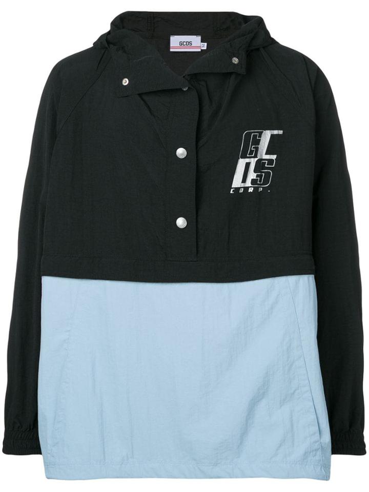 Gcds Contrast Panel Windbreaker - Black