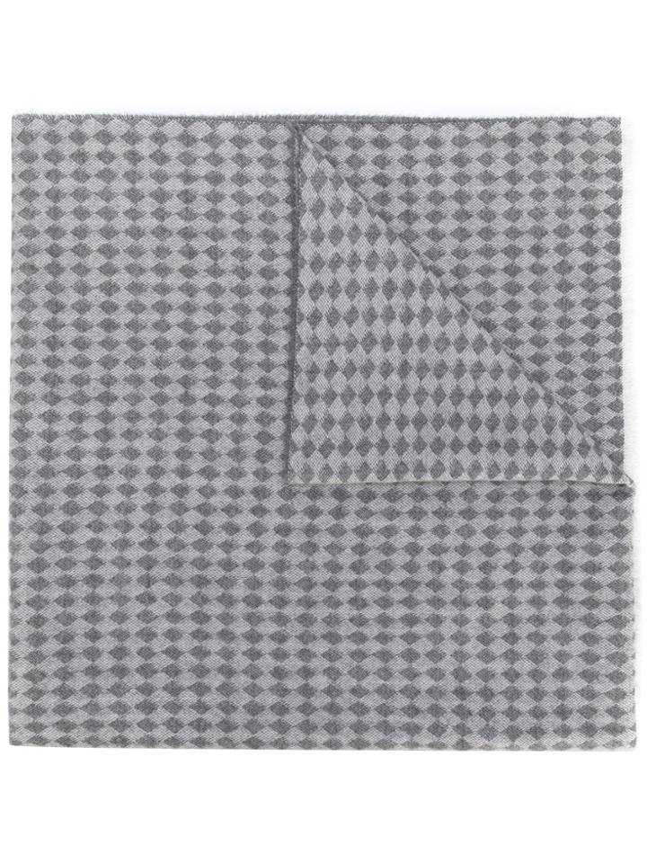 Pringle Of Scotland Diamond Argyle Scarf - Grey