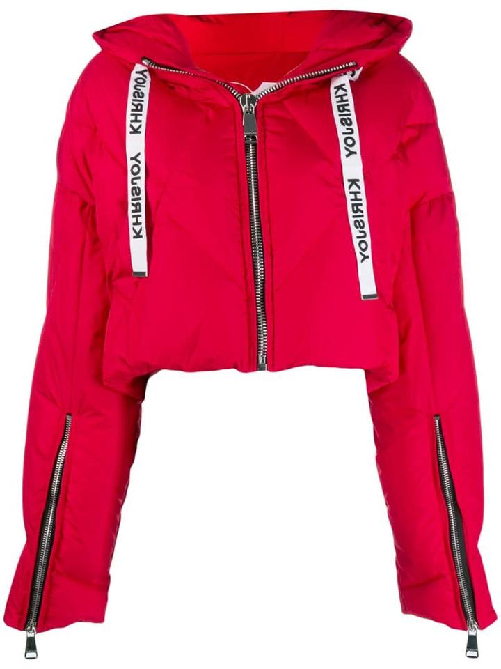 Khrisjoy Cropped Padded Jacket - Red