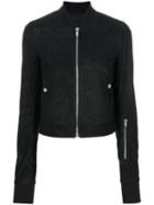 Rick Owens - Classic Bomber Jacket - Women - Silk/cotton/leather/wool - 40, Black, Silk/cotton/leather/wool