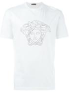 Versace Studded 'medusa Head' T-shirt, Men's, Size: Xl, White, Cotton