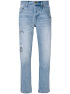 Current/elliott Embroidered Straight-leg Jeans - Blue