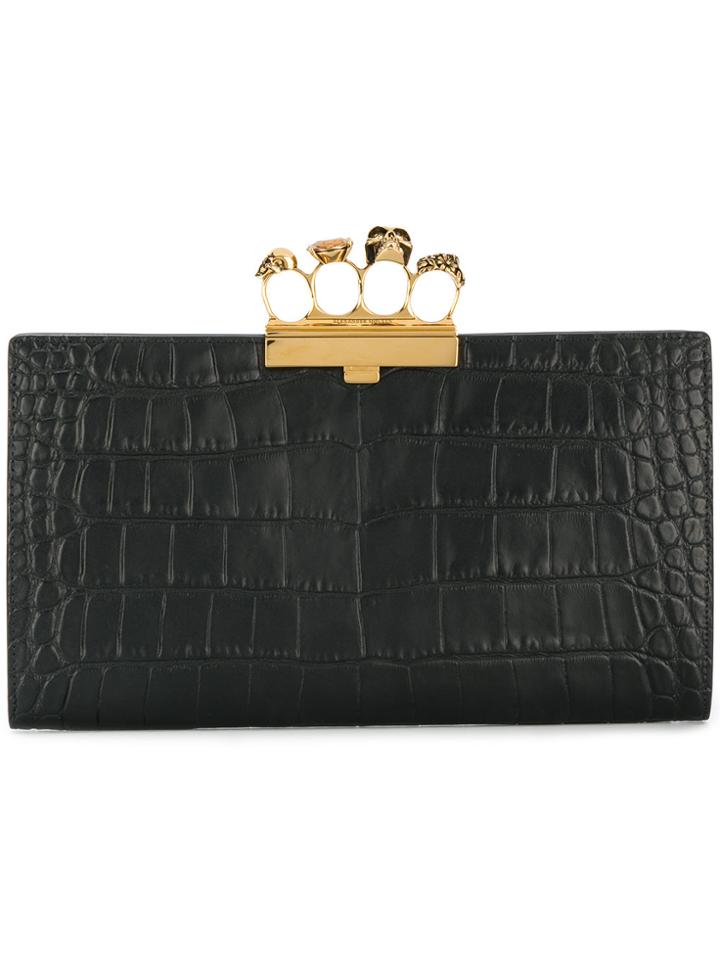 Alexander Mcqueen Knuckleduster Clutch - Black