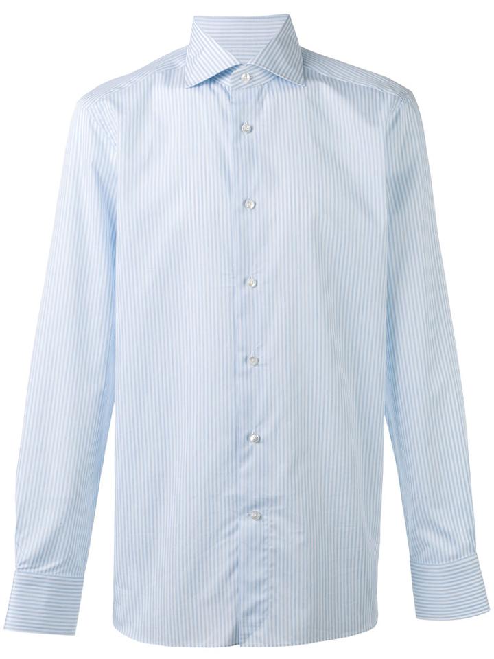 Ermenegildo Zegna - Striped Shirt - Men - Cotton - 42, Blue, Cotton