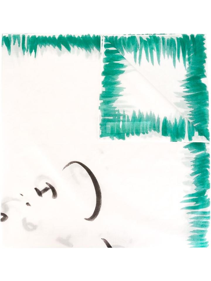 Tsumori Chisato Signature Design Scarf, Women's, White, Cotton