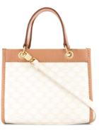 Céline Vintage Macadam Pattern 2way Bag - White