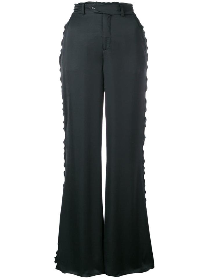 Acne Studios Flared Satin Trousers - Blue