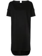 Aula Cut Out Sleeve T-shirt Dress - Black