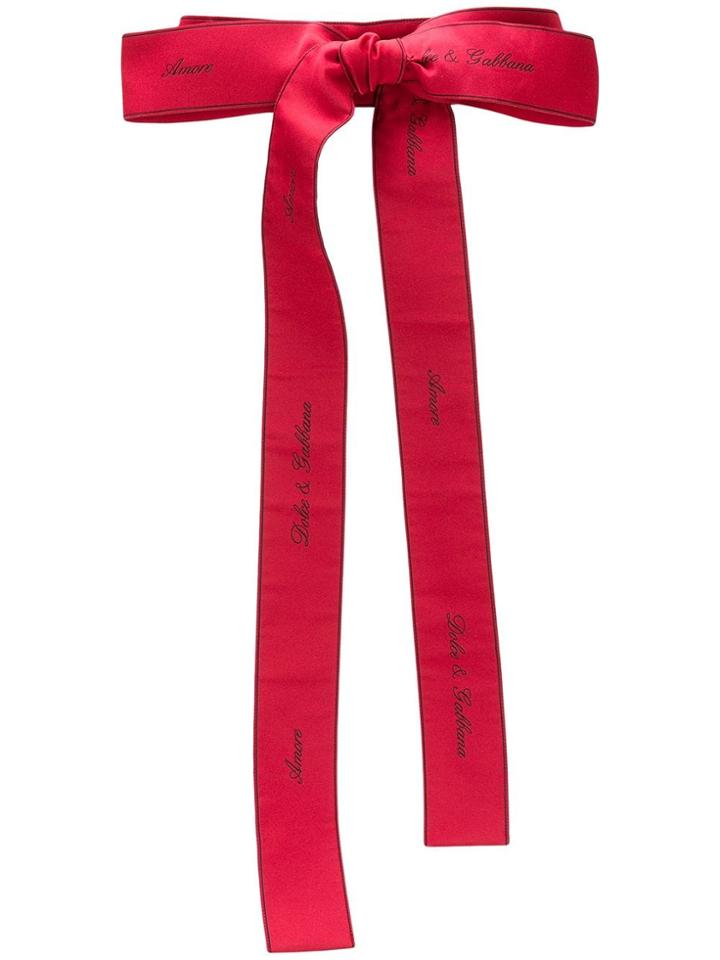 Dolce & Gabbana Amore Bow Belt - Red