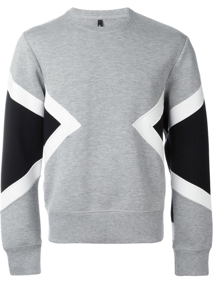 Neil Barrett Geometric Panelled Sweatshirt