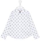 Armani Junior Monogram Print Shirt, Boy's, Size: 8 Yrs, White