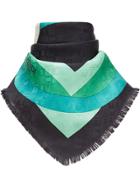 Fendi Geometric Logo Square Scarf - Green