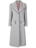 Thom Browne Frayed Button Up Coat - Grey