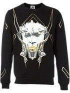Les Hommes Urban All Over Print Sweatshirt, Men's, Size: Medium, Black, Cotton