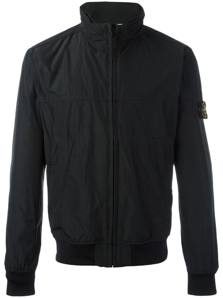 Stone Island Zip Jacket, Men's, Size: Xl, Black, Polyester/polyamide