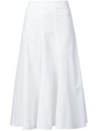Tome Drill Godet Skirt, Women's, Size: 4, White, Cotton