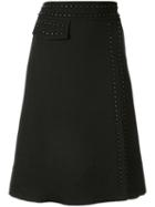 Giambattista Valli Stud Embellished A-line Skirt - Black