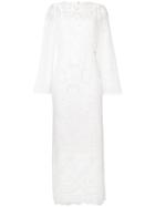 Dolce & Gabbana Floral Crochet Dress - White