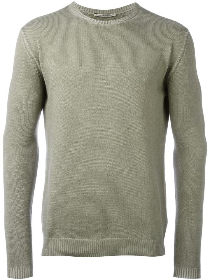 Ermanno Scervino Crew Neck Jumper, Men's, Size: 54, Green, Cotton