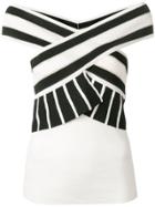 Liu Jo Contrast Striped Top - White