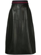 Inès & Maréchal Sports Rib Waist Midi Skirt - Black