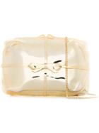 Benedetta Bruzziches Present Bow Clutch Bag - Metallic