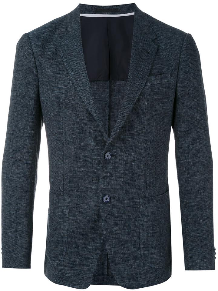 Z Zegna - Tweed Blazer - Men - Cotton/linen/flax/cupro - 46, Blue, Cotton/linen/flax/cupro