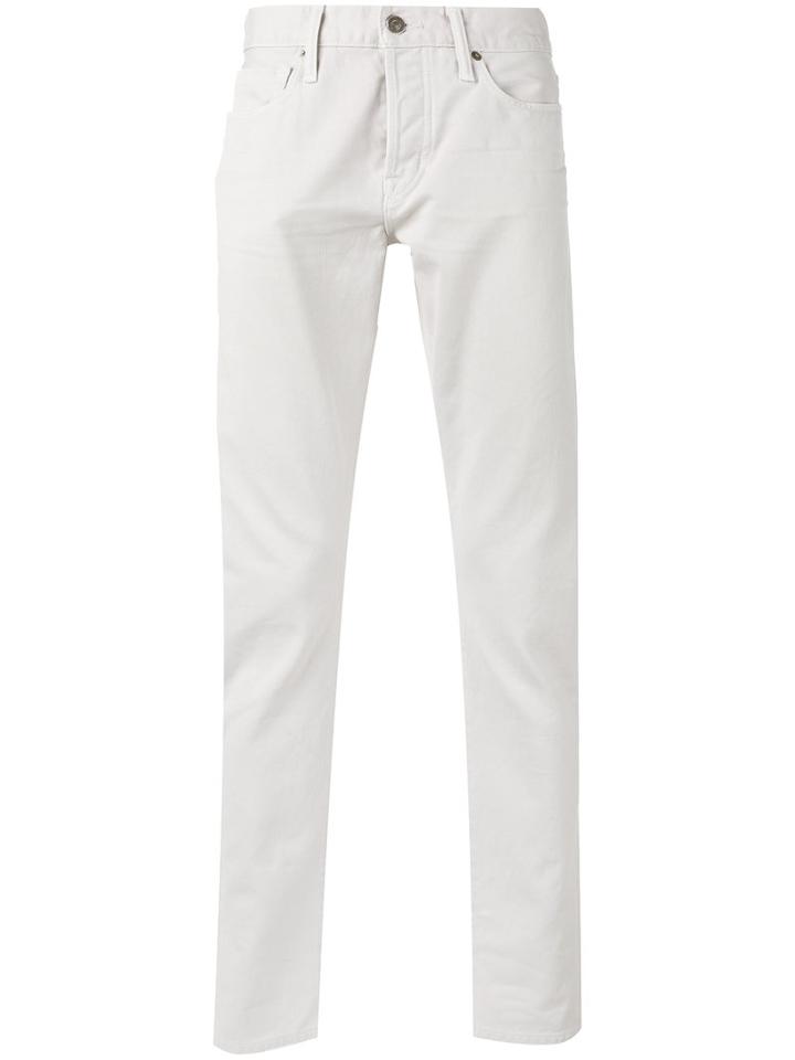 Tom Ford Straight Leg Jeans, Men's, Size: 30, White, Cotton