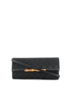 Gucci Vintage Monogram Pattern Shoulder Bag - Black