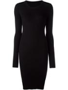 Mm6 Maison Margiela Ribbed Knit Fitted Dress