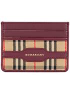Burberry Checked Cardholder - Pink & Purple