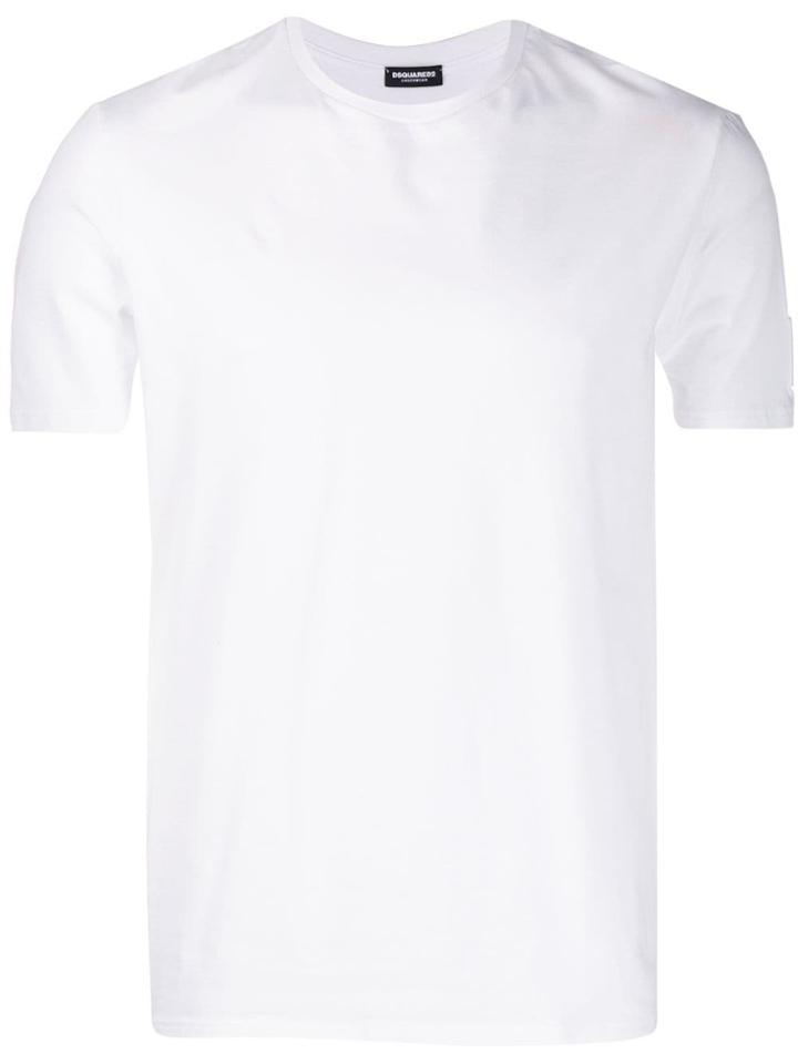 Dsquared2 Side Logo Patch Crew Neck T-shirt - White