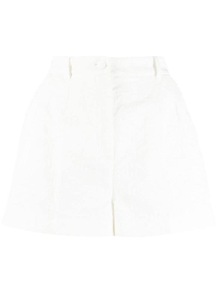 Dolce & Gabbana Floral Jacquard Shorts - White