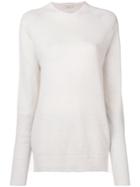 Ma'ry'ya Long-sleeve Fitted Sweater - White